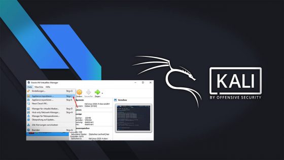 Kali Linux und Oracle VM VirtualBox Manager